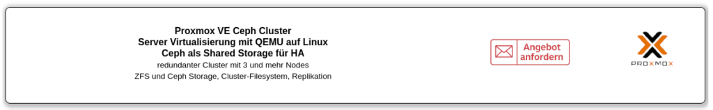Angebot Proxmox Ceph Cluster auf storitback.de
