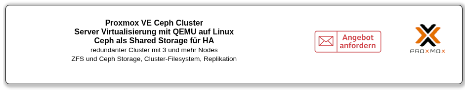 Angebot Proxmox VE Ceph Cluster