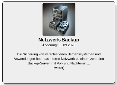 Netzwerk-Backup LAN-Backup und 3-2-1-1-0 Backup regel